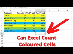 Can excel count colored cells