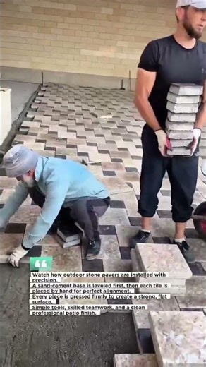 Perfect Patio Paver Install! #pavers #construction #tools