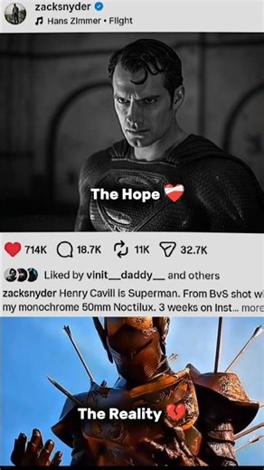 Why Zack Snyder Post This 🤔 #dc #superman