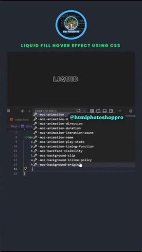 Create Liquid Fill Hover Effect using Html and CSS #viralvideo #coding #shortvideo #shorts #short