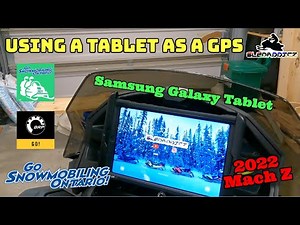 Using an 8" Tablet as a GPS | 2022 Ski-Doo Mach Z | BRP GO! | Go Snowmobiling Ontario App