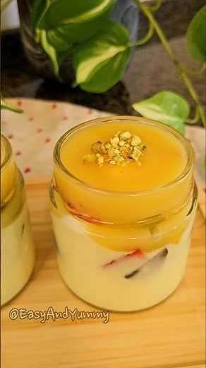 Mango cups dessert: an easy, cold, quick, and no-bake dessert. #explore #cooking