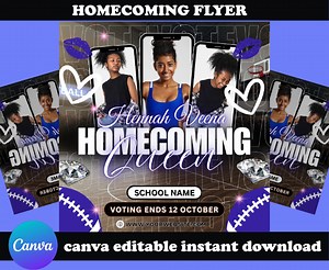 Homecoming Queen Flyer – Specifically for Campaigns Related to the Election of a Homecoming Queen - Etsy