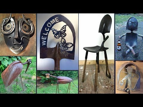Garden tools metal art ideas | the most beautiful metal art | metal art