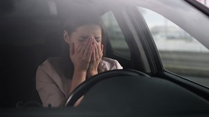 Woman Crying in a Car | Premium Stock Video Footage