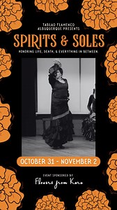 ✨ ABQ - Step into a night of fire, rhythm, and remembrance. ✨ Join us for Spirits & Soles, a special flamenco experience — where passion, memory, and artistry intertwine at Tablao Flamenco Albuquerque. 💃 Experience the evening: 🌹 A breathtaking flamenco performance inspired by the rhythms of memory and celebration 🕯️ Floral décor by Flowers from Kara, glowing candlelight cocktails 🇪🇸 Featuring guest artists from Spain: La Popi (dancer, Madrid) and Ángel Ruíz (guitarist, Córdoba) Whether you