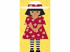 Sophie-claire Little Girl Quilt Block Pattern for Paper Piecing, PDF Download, 12 X 7 Inch Block, Resizable, Foundation Pieced FPP - Etsy