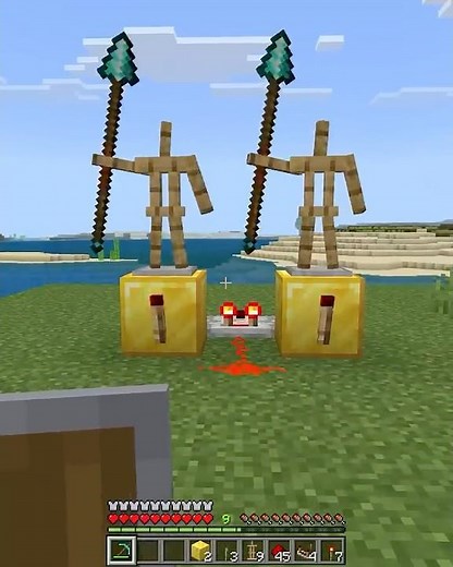 Minecraft Dancing Armor Stands Trick! 🕺 Easy Redstone Build #minecraftshorts