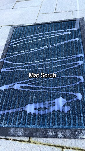 Enjoy this sudsy mat scrub!! out of the 3 brush which was your favourite for the mat?:) #CleanTok #scrubbingasmr #sudsyscrub #brushsounds #fyppage