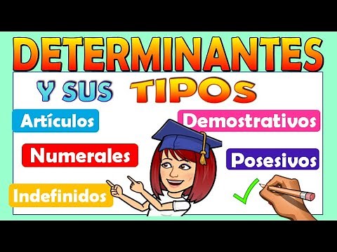 📚DETERMINATES Y SUS TIPOS 👉Qué son los determinantes 👉Tipos de determinantes 📌Video educativo