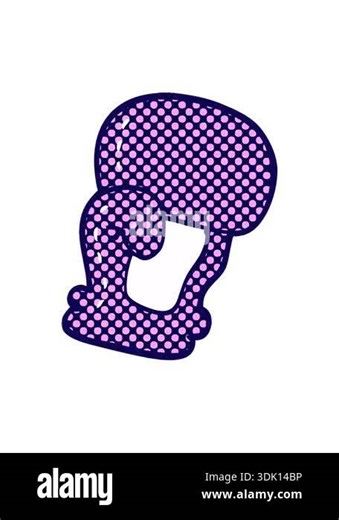 neon light effect animation of cartoon of boxing glove Stock Video Footage - Alamy