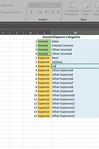 P and L for bookkeeping | Create an Monthly Income Statement in Excel