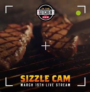12K views · 116 reactions | Get all up in our grill! The H-E-B Sizzle Cam is bringing you best views of live grilling action on Facebook Live – all day long! Join us March 15th from 11am-3pm – and take a grill break for Texas’ best burgers, steaks, seafood and more! Head to your H-E-B during our Thrill of the Grill Event (now through 3/20) for great deals on grills, charcoal, tools and essentials. Learn more: heb.com/grilling | H-E-B | Facebook