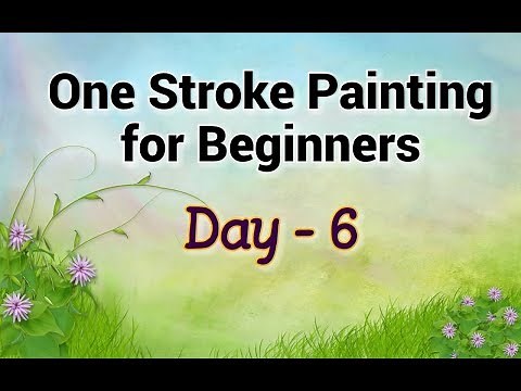 One Stroke Painting for Beginners - Day 6 | Basic Flower Technique