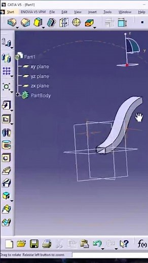 How to Use Sweep in CATIA|Quick Tutorial #catiav5 #catiatutorial #sweep #ribs #cadsoftware #shorts