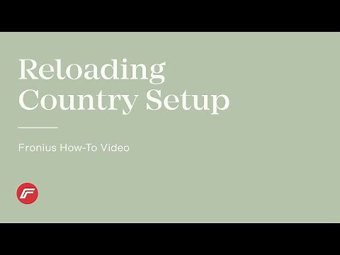 How-To: Reload Your Country Setup for the Fronius SnapInverter (CA)
