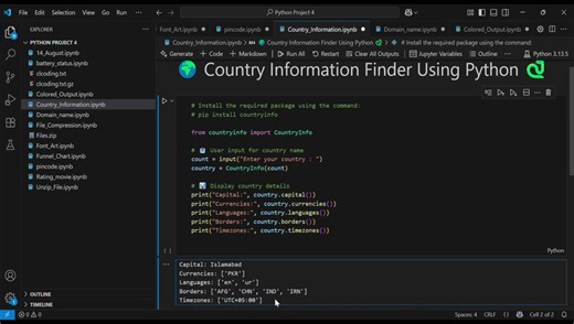 Create a Smart Country Info Finder Using Python l