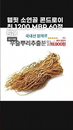 웰핏 소연골 콘드로이친 1200 MBP 60정 5개