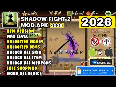 SHADOW FIGHT 2 MOD APK V2.41.9 NEW 2026 - Unlimited Money, Unlimited Energy & Level Max