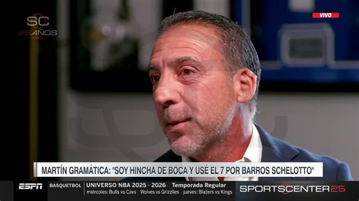 "EL 10 POR MARADONA Y EL 7 POR EL MELLIZO", mano a mano con #SportsCenter, Martín Gramática contó sus motivos "xeneizes" de la elección de sus dorsales en su carrera. ¡Sí, por Diego y por Barros Schelotto! 🤩 #SC25 📺 #DisneyPlus Plan Premium | SportsCenter ESPN