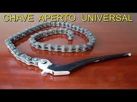 COMO FAZER CHAVE DE APERTO UNIVERSAL COM CORRENTE DE MOTO /BIKE /BICICLETA /RECICLAGEM /RECYCLING