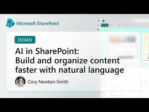 AI in SharePoint: Build and organize content faster with natural language