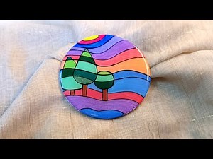 Easy DIY Tea Coaster Painting with Acrylics | Colorful & Fun!