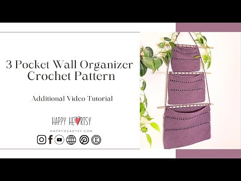 Crochet Wall Organizer Tutorial | Easy 3 Pocket Hanging Storage DIY