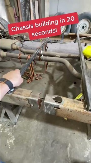 BUILDING A CUSTOM CAR CHASSIS IN 30 SECONDS!SUPER EASY WAY TO DO KUSTOM FRAME WORK! HOT RAT ROD