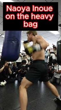 Naoya Inoue master class on the heavy bag #naoyainoue #boxingtraining #heavybagcombinations