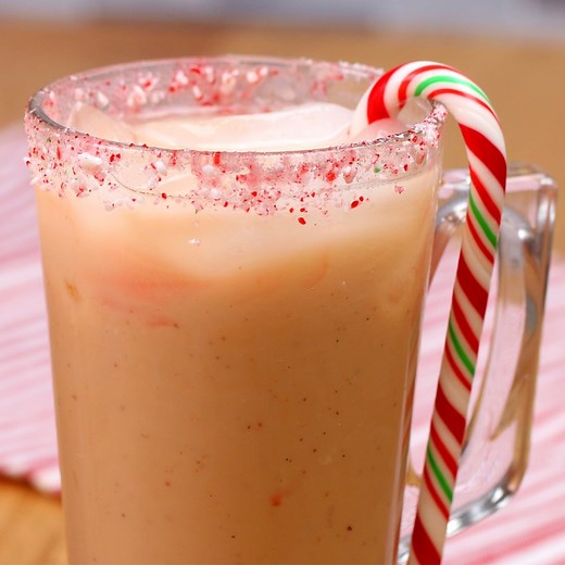 7.5K views · 251 reactions | Tis the season for Candy Cane Egg Nog!  RECIPE: https://tasty.co/recipe/homemade-candy-cane-and-brown-sugar-eggnog | Tasty | Facebook