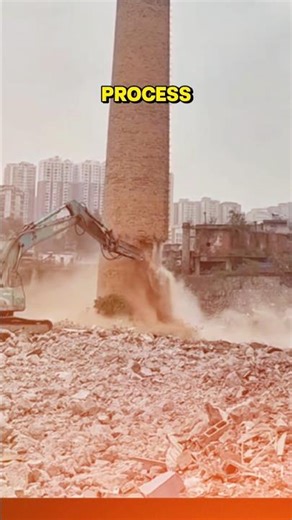 HOW TO SAFELY DEMOLISH A CHIMNEY STACK USING AN EXCAVATOR!