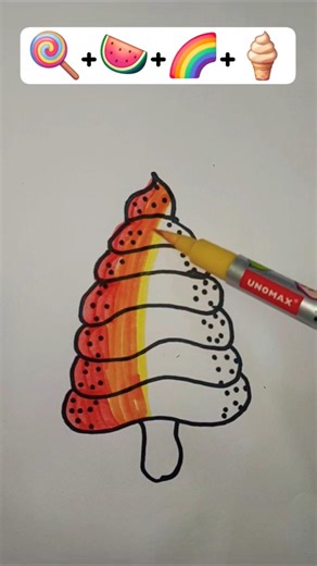 how to draw ice cream 🍭🤤#icecream #trending #shorts