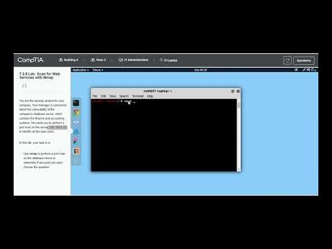 Testout | Network + | 7.2.8 Lab: Scan for Web Services with Nmap