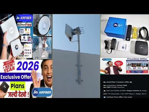 Jio AirFiber New C6 Installation | Complete Terrace Mount Setup Installation Speed || complete