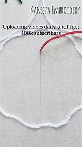 How to embroider wheatear stitch #embroidery #easyembroidery #kaneezaembroidery #bordado #sewing | Kaneeza Embroidery