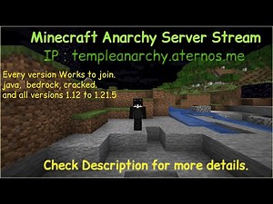 Minecraft Anarchy Server [JOINABLE, IP IN DESCRIPTION] JAVA, CRACKED, ALL VERSIONS CROSS-PLAY