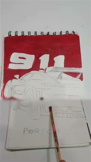 This Porsche 911 Drawing is TOO satisfying! 🏎️💨 #Shorts #Porsche