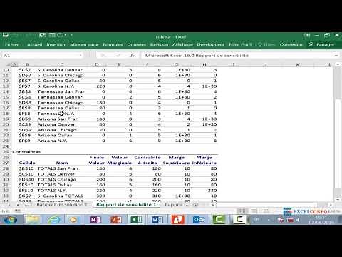Tuto 96 comment afficher les rapport du solveur d'Excel