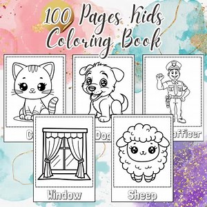 Buy 100 Pages Kids Coloring Book | Printable Coloring Pages for Children | Fun Activities for Boys & Girls | Instant Download PDF Online in India - Etsy