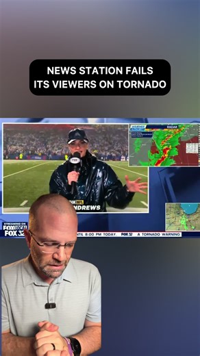 Listen to what this Chicago news station does during a tornado warning.