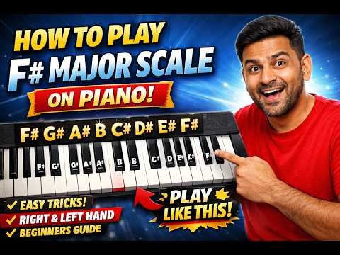 HOW TO PLAY F SHARP MAJOR SCALE ON KEYBOARD | PIANO