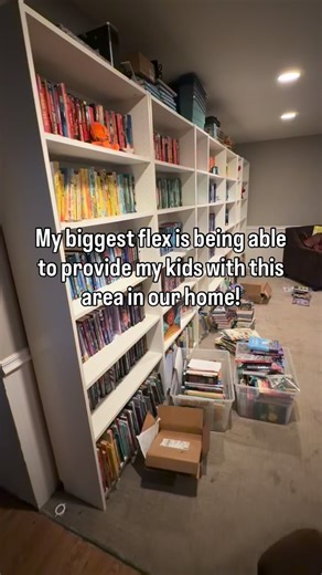 Andrea | Elementary School Librarian on Instagram: "I got two new shelves added to my home library today. Now the shelves are wall to wall which look AMAZING! Thank you for all of you who have been hanging out here and have made this library possible! Especially those of you that have been here when my library was a three tiered rolling cart 😆😆📖📚. #homelibrary #library #librarylife #bookstagram #booklove"