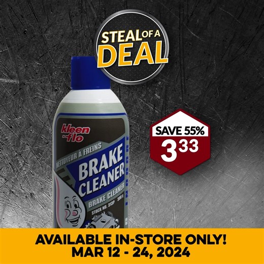 Our Mega Smasher sale features 3 Steal of a Deal finds! 🤑 𝟮 𝗶𝗻. 𝘅 𝟭𝟱 𝗳𝘁 𝟱,𝟬𝟬𝟬 𝗹𝗯 𝗥𝗮𝘁𝗰𝗵𝗲𝘁 𝗧𝗶𝗲-𝗗𝗼𝘄𝗻 𝗦𝘁𝗿𝗮𝗽 That cargo’s not going anywhere once this strap comes into play. The durable polyester webbing and ergonomic ratchet handle makes this a high-quality strap for securing light to medium duty loads. Fantastic price, too! 🤑 𝗕𝗿𝗮𝗸𝗲 𝗖𝗹𝗲𝗮𝗻𝗲𝗿 If you maintain your brakes without relying on a garage, good for you. Grab a can of this stuff to remove grease, 
