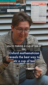 280K views · 3.5K reactions | 'It makes it more mathematical' Dr Joshua Bull reveals how fluid mechanics can help you with your cup of tea.  | Oxford Mathematics #TeaDay #Tea2025 #OxfordUni #OxfordUniversity #Mathematics #OxfordMathematics #MathsHacks | University of Oxford | Facebook