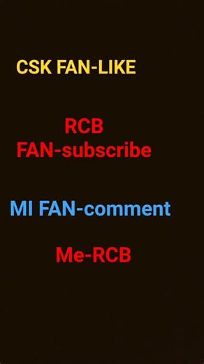 #ipl RCB and CSK or mi fan test #trendingshorts