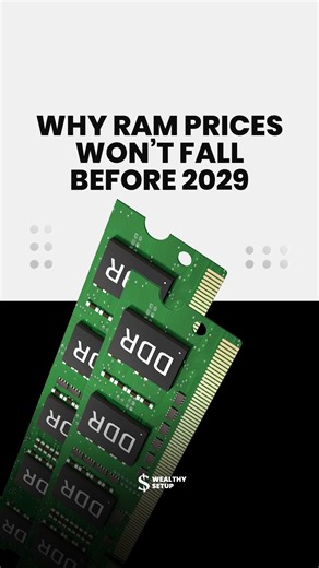 Wealthy Setup on Instagram: "RAM isn’t staying expensive by accident. It’s being locked up years in advance. Industry insiders say OpenAI has secured up to ~40% of global memory supply through 2029, signing long-term deals with Samsung and SK Hynix — companies that together control around 70% of the world’s DRAM market. The key detail most people miss: OpenAI isn’t buying finished memory sticks. It’s buying entire silicon wafers before they’re even cut. That lets them bypass distributors and pul