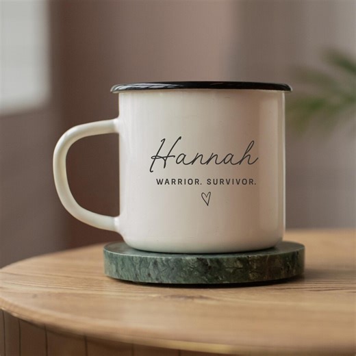 Warrior Survivor Cancer Personalized Mug, Custom Name Inspirational Motivational Gift for Cancer Survivor or Fighter - Etsy