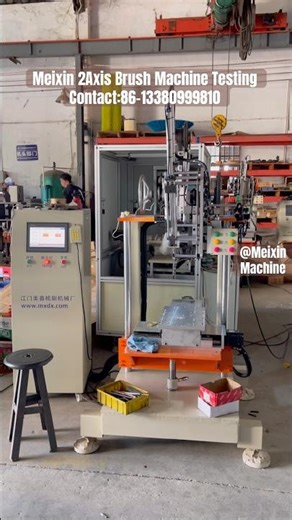 Meixin 2Axis Brush Making Machine test #brushmachine #machine #factory #manufacturing #broommachine