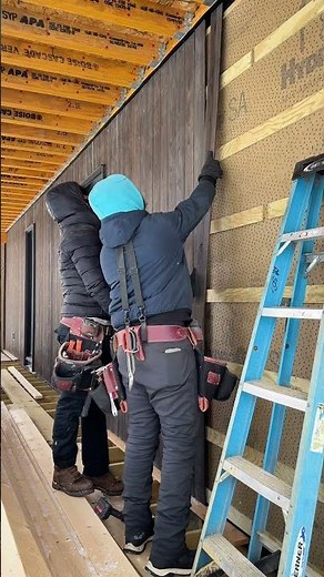 Shou Sugi Ban siding installation. #construction